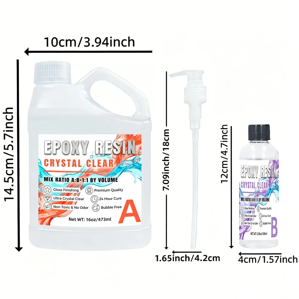 Résine époxy 6,76 oz à 32 oz auto-nivelante