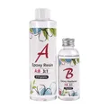 Résine époxy AB transparente 3:1 75 à 1000 g pour bijoux – Color A210g-B70g