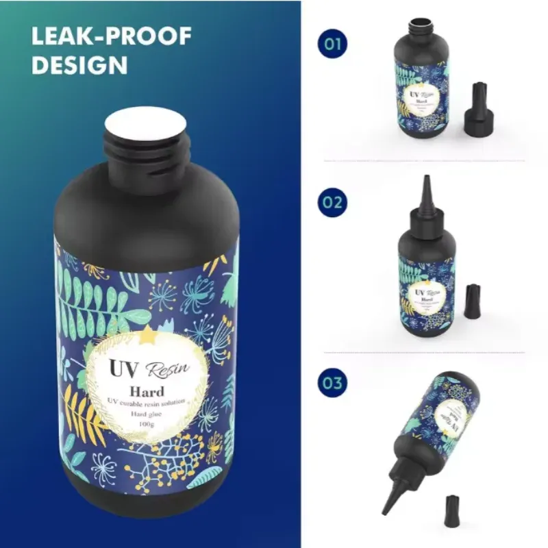 Résine époxy dur transparente UV 100 g pour bijoux et artisanat