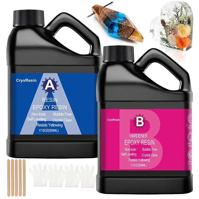 Résine époxy transparente 1:1 250 ml à 1000 ml pour moulage et bijoux