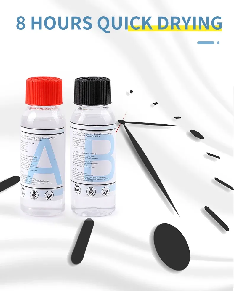 Résine époxy transparente 1:1 kit moulage avec accessoires