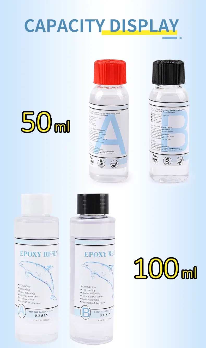 Résine époxy transparente 1:1 kit moulage avec accessoires