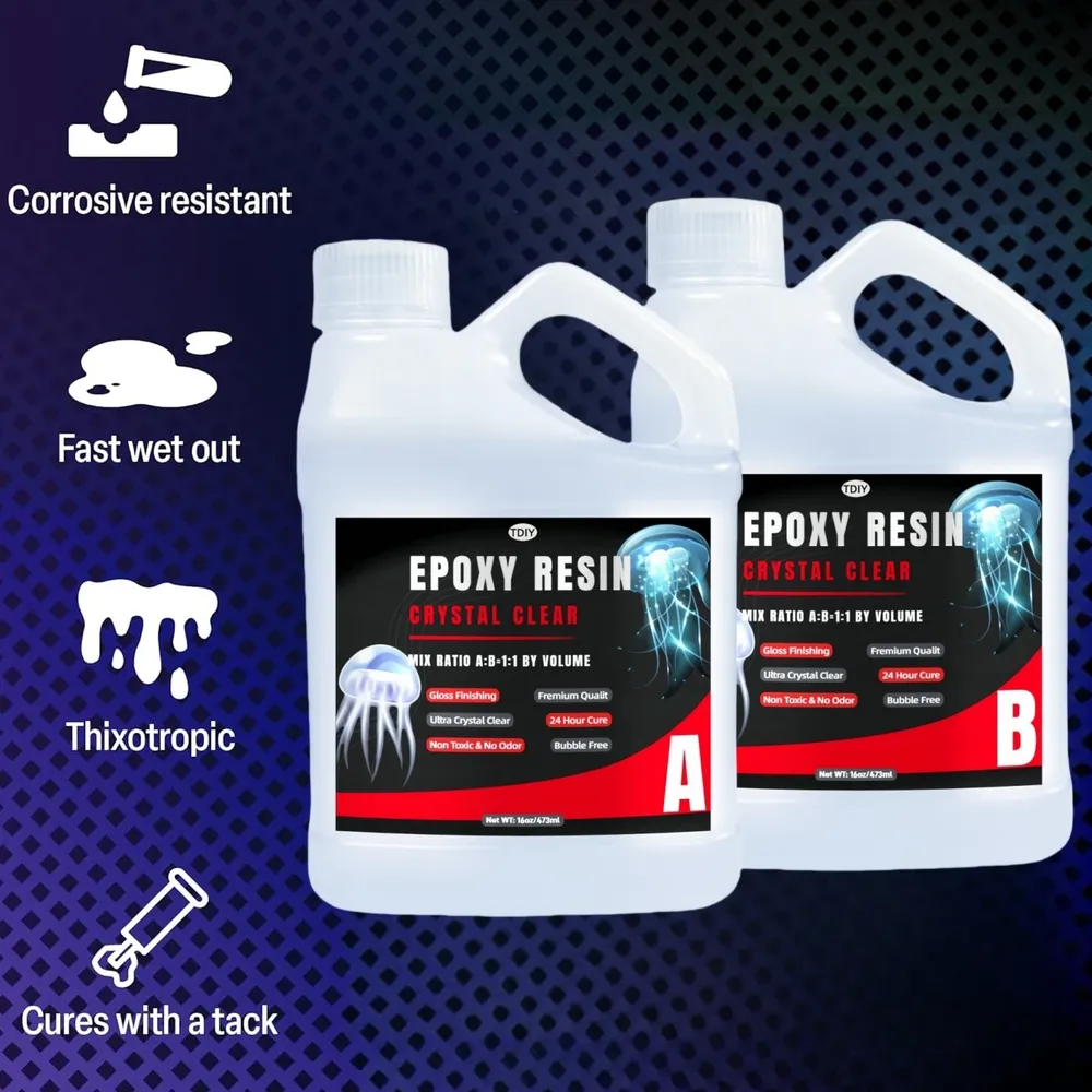 Résine époxy transparente 32oz anti-rayures