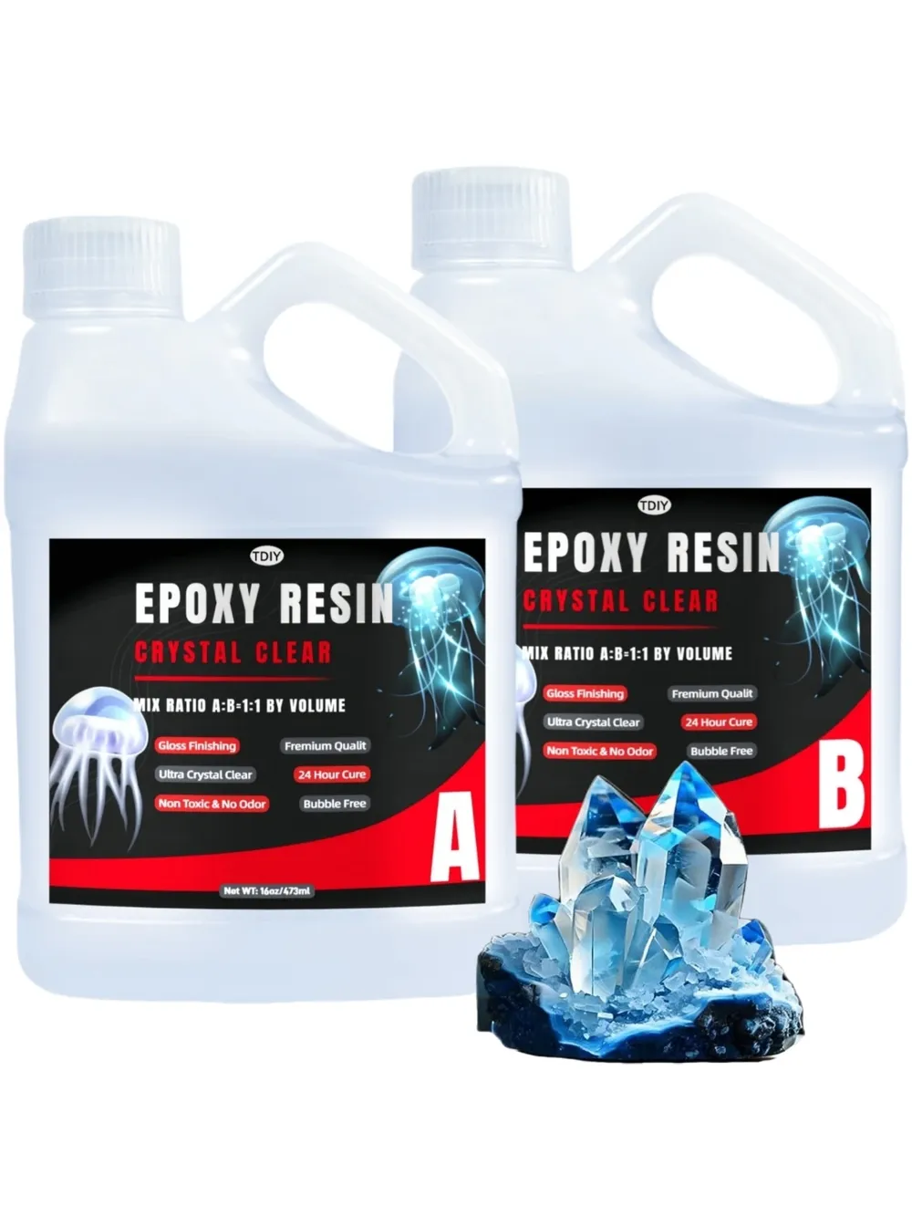 Résine époxy transparente 32oz anti-rayures