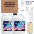 Résine époxy transparente anti-jaunissement sans bulles pour moulage – Couleur 500ml 500ml AB kit