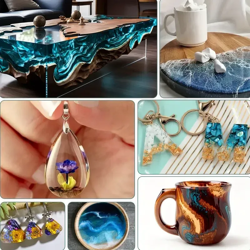 Résine époxy transparente faible odeur 1:1 pour bijoux et moulage