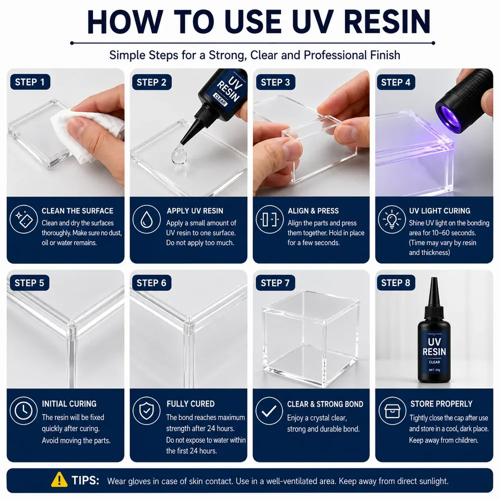 Résine UV 300g à 1000g transparente anti-jaunissement
