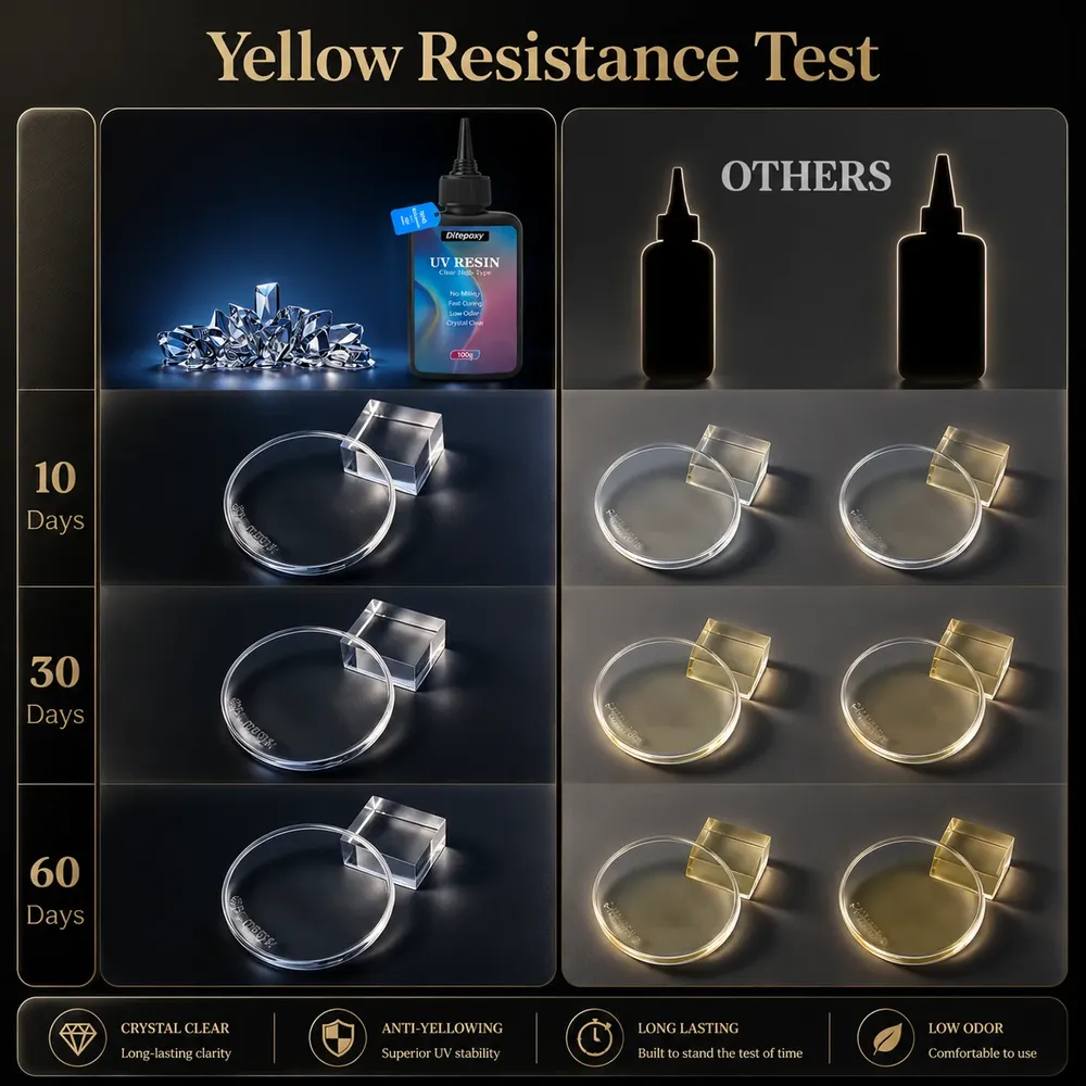 Résine UV 300g à 1000g transparente anti-jaunissement