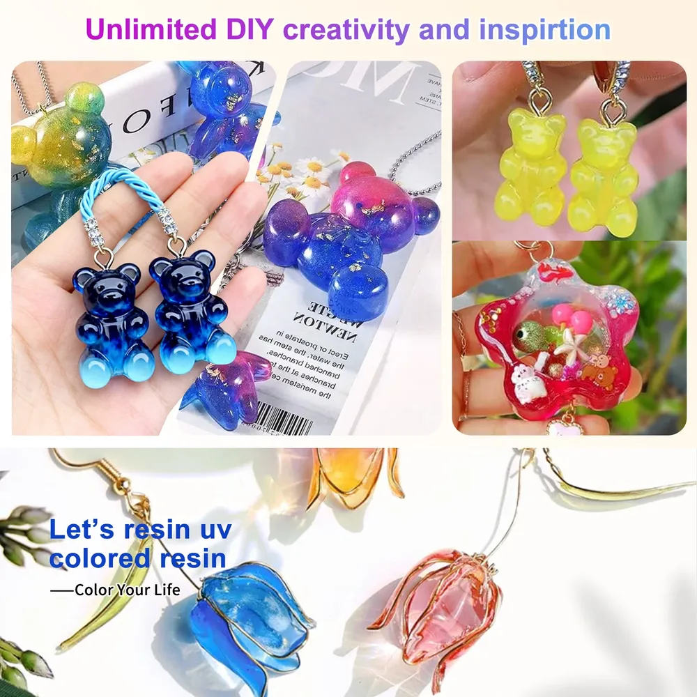 Résine UV couleur unie 12 couleurs faible rétrécissement