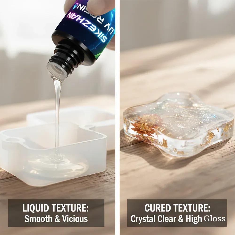 Résine UV cristal anti-jaunissement dure pour bijoux et moules
