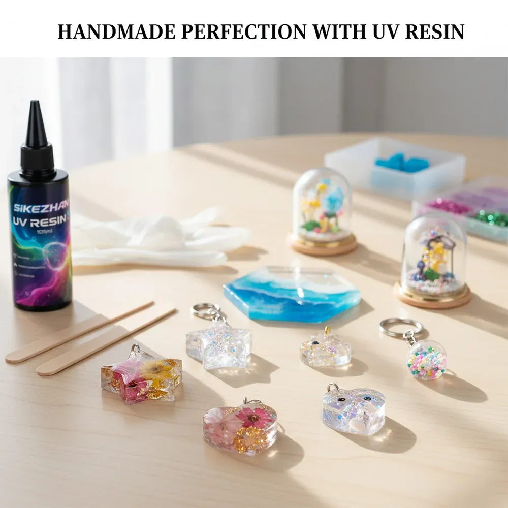 Résine UV cristal anti-jaunissement dure pour bijoux et moules