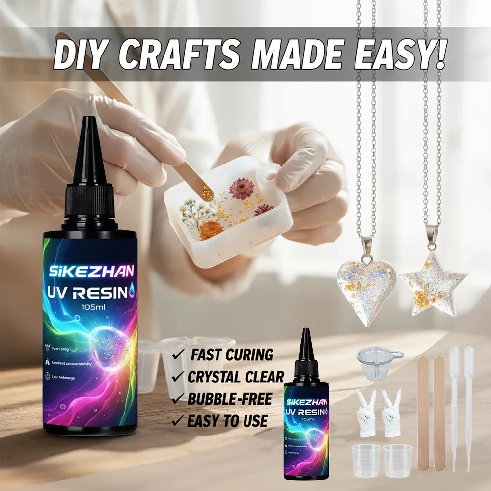 Résine UV cristal anti-jaunissement dure pour bijoux et moules