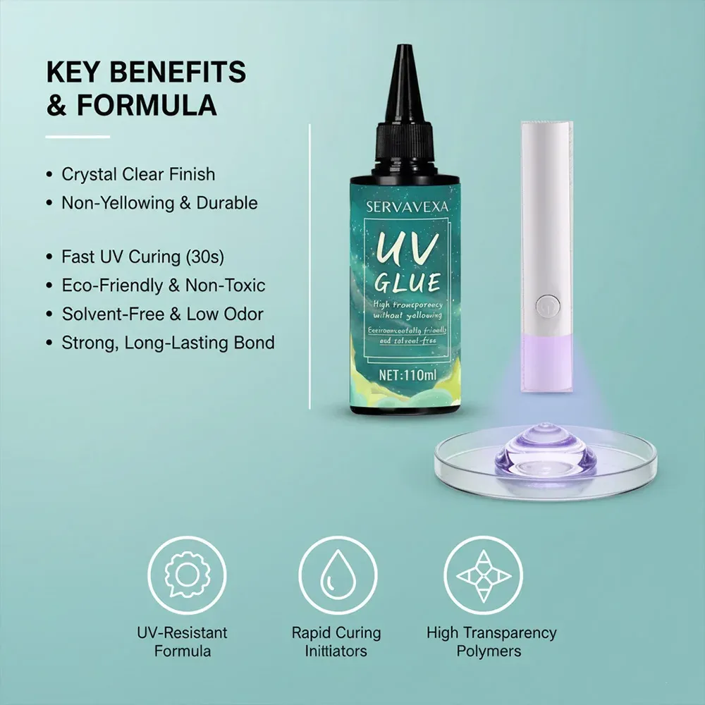Résine UV dure transparente 110 ml sans bulles pour bijoux