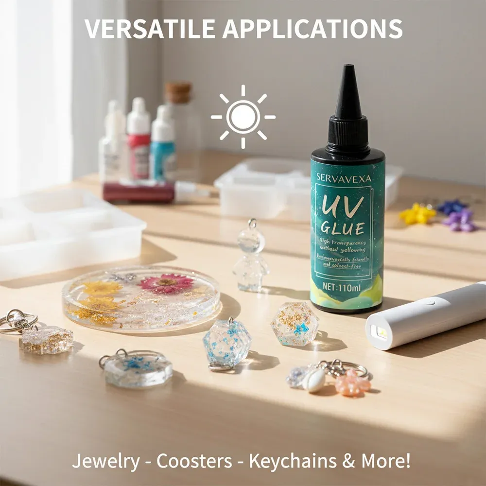 Résine UV dure transparente 110 ml sans bulles pour bijoux
