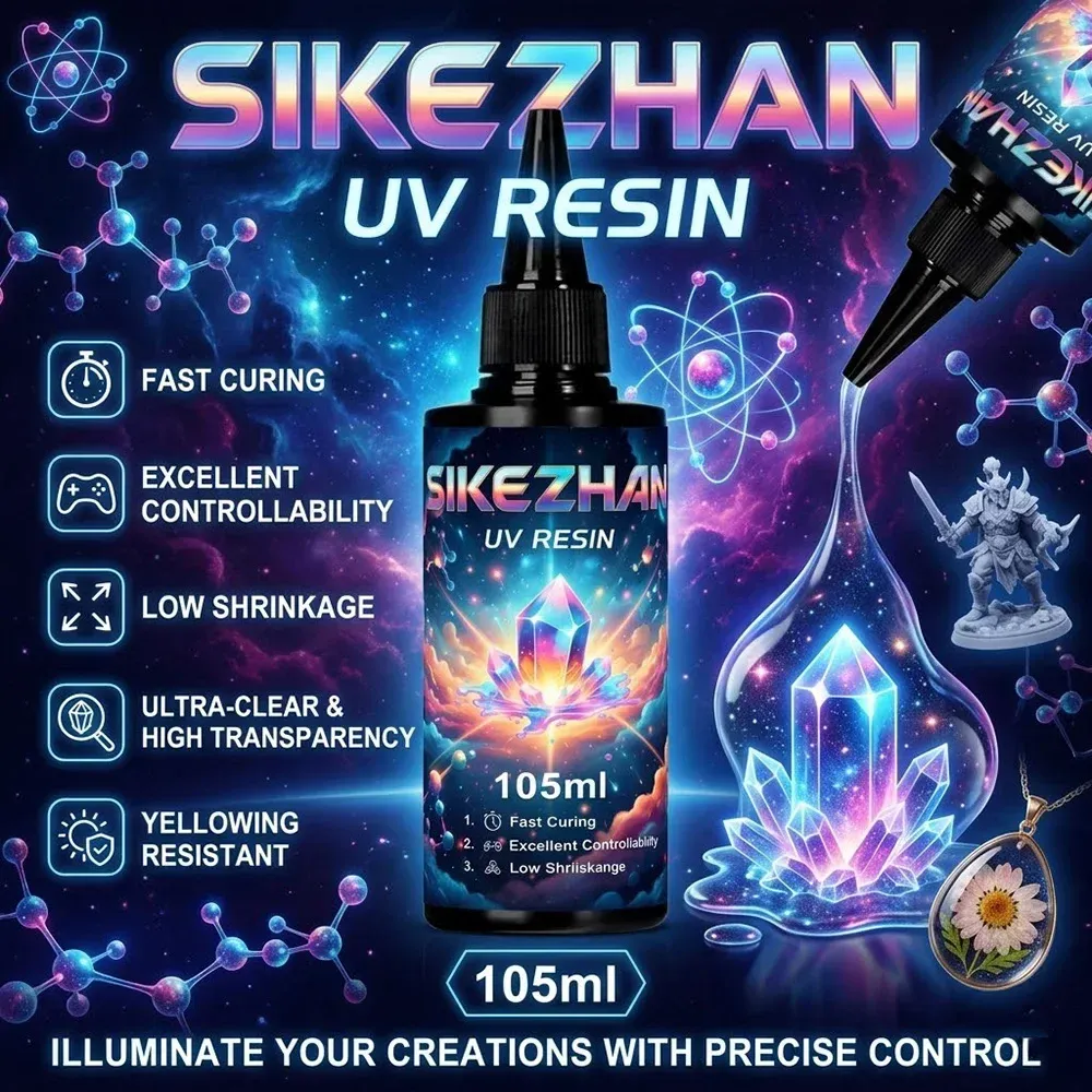 Résine UV dure transparente séchage rapide 105 à 525 ml