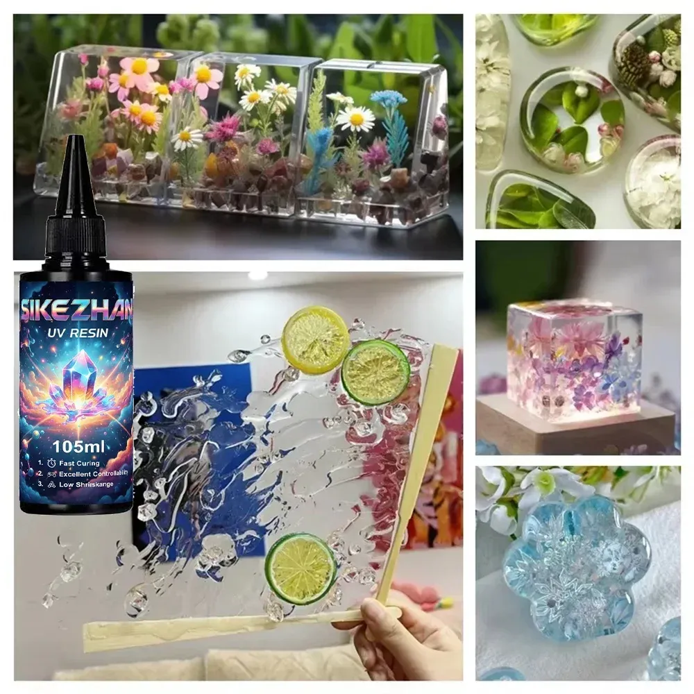 Résine UV dure transparente séchage rapide 105 à 525 ml