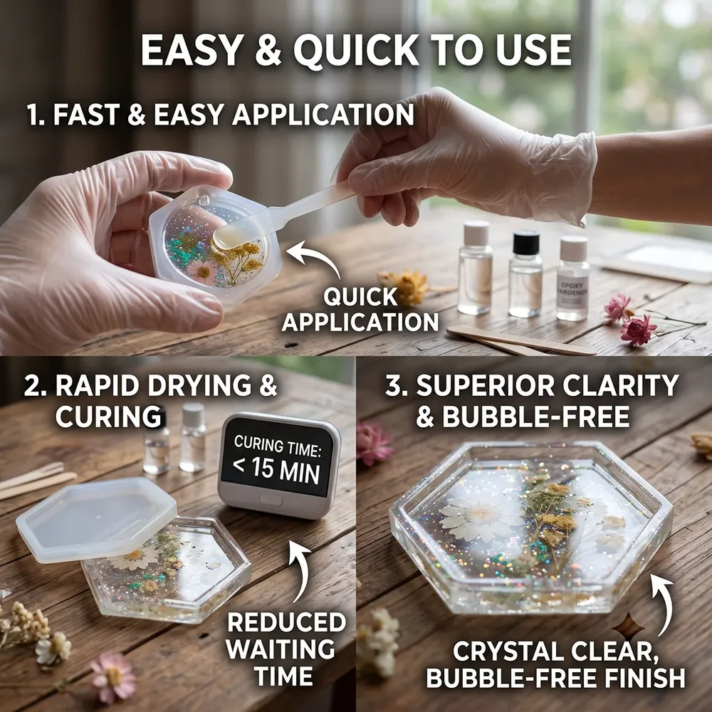 Résine UV souple transparente 30 à 300 g séchage rapide