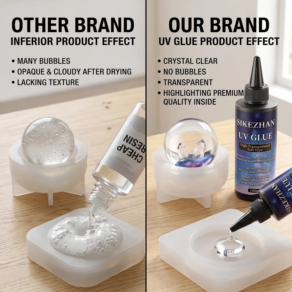 Résine UV souple transparente 30 à 300 g séchage rapide