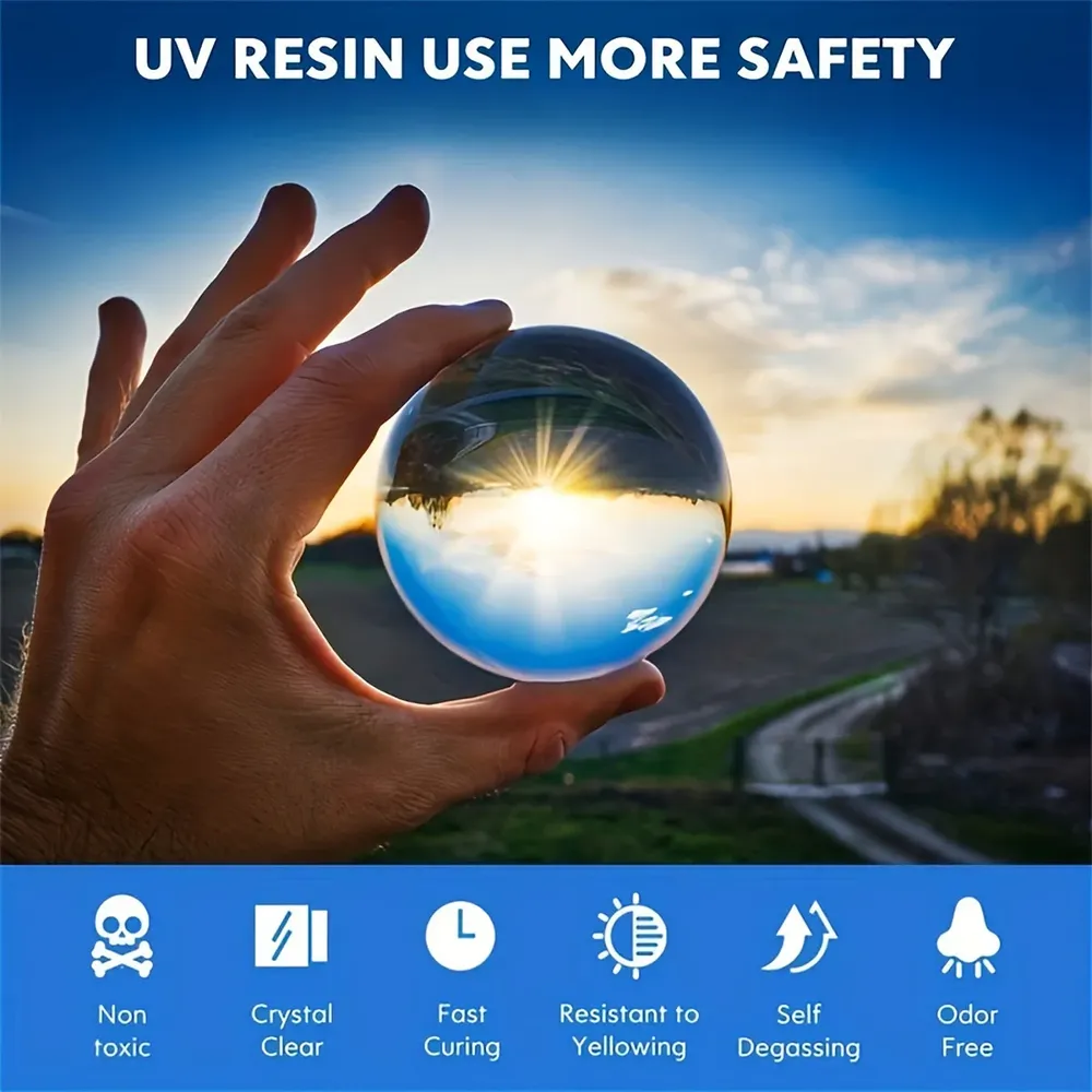 Résine UV transparente incolore séchage rapide 100g à 400g