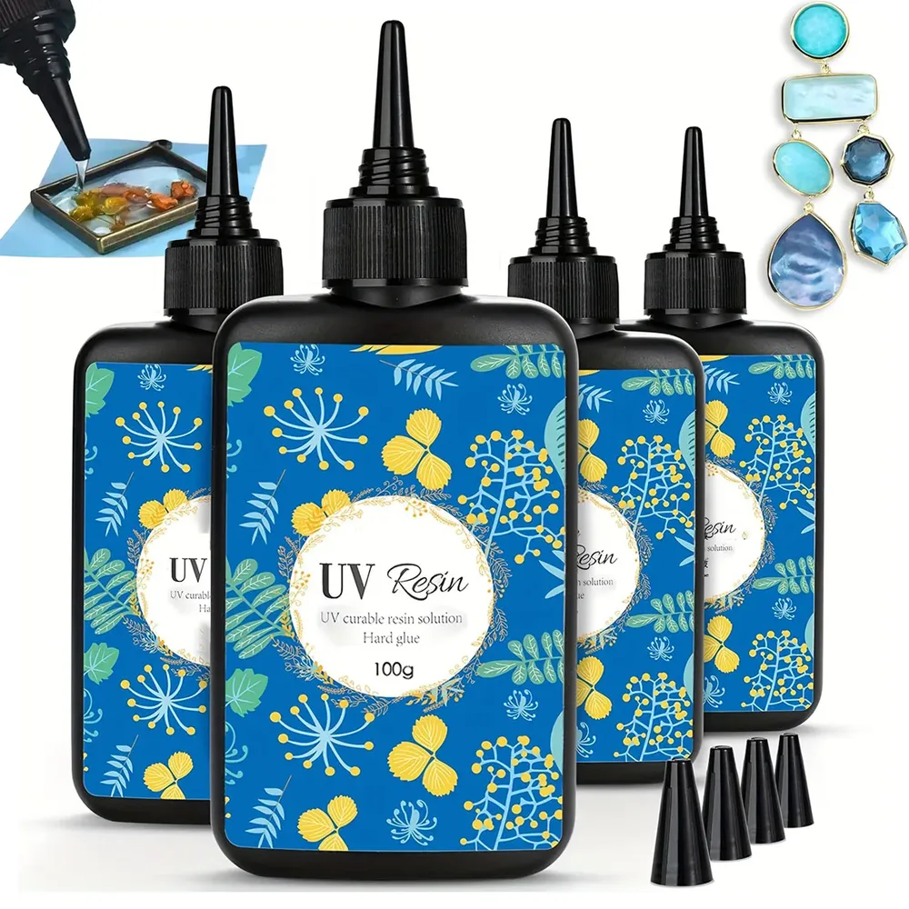 Résine UV transparente incolore séchage rapide 100g à 400g