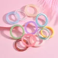Set de bagues résine acrylique transparente colorée femme – 2