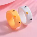 Set de bagues résine acrylique transparente colorée femme – Couleur de la pierre principale 2pcs-mixcolor