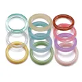 Set de bagues résine acrylique transparente colorée femme – 3