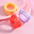Set de bagues résine acrylique transparente colorée femme – Couleur de la pierre principale 3pcs-pig