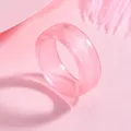 Set de bagues résine acrylique transparente colorée femme – Couleur de la pierre principale pink
