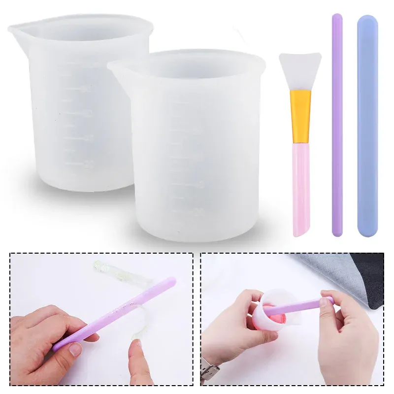 Tasse mesure silicone 100ml avec bâtonnet silicone