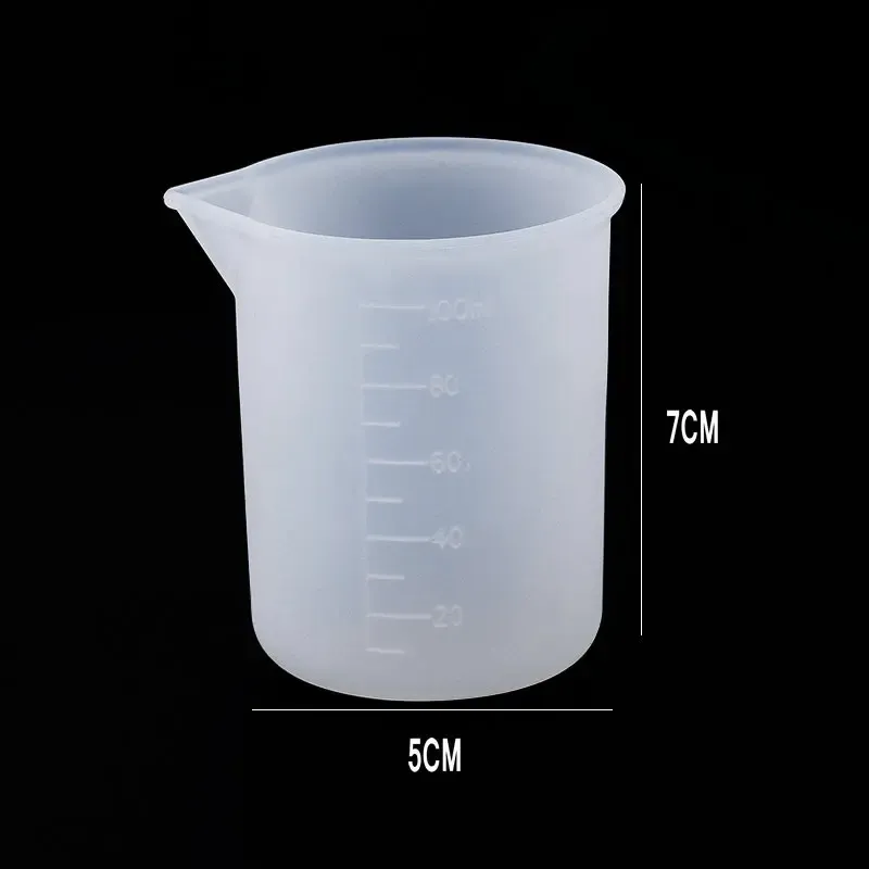 Tasse mesure silicone 100ml avec bâtonnet silicone
