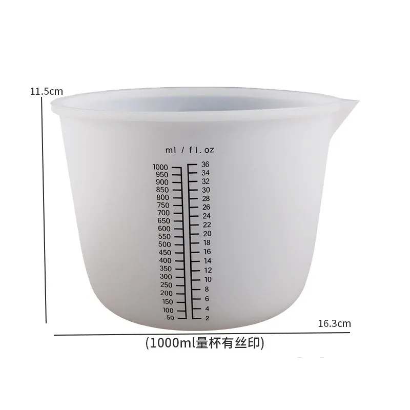 Tasse mesure silicone 30-1000 ml pour résine et pâtisserie