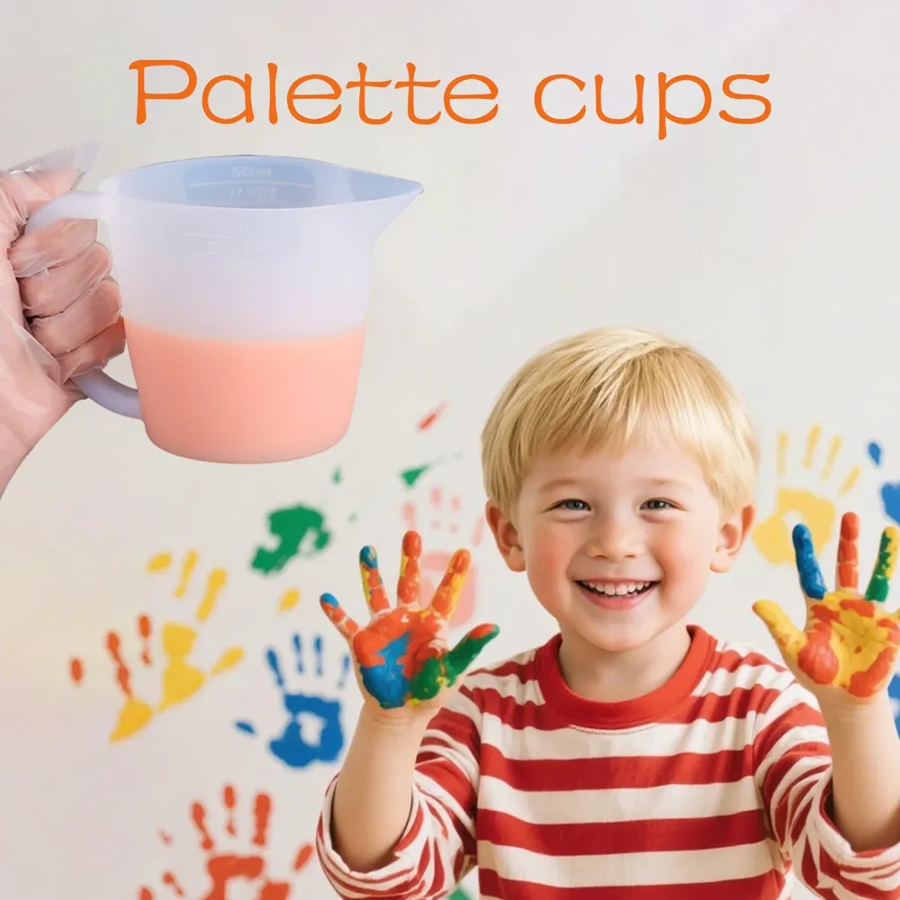 Tasse mesure silicone 500ml avec poignée pour résine époxy
