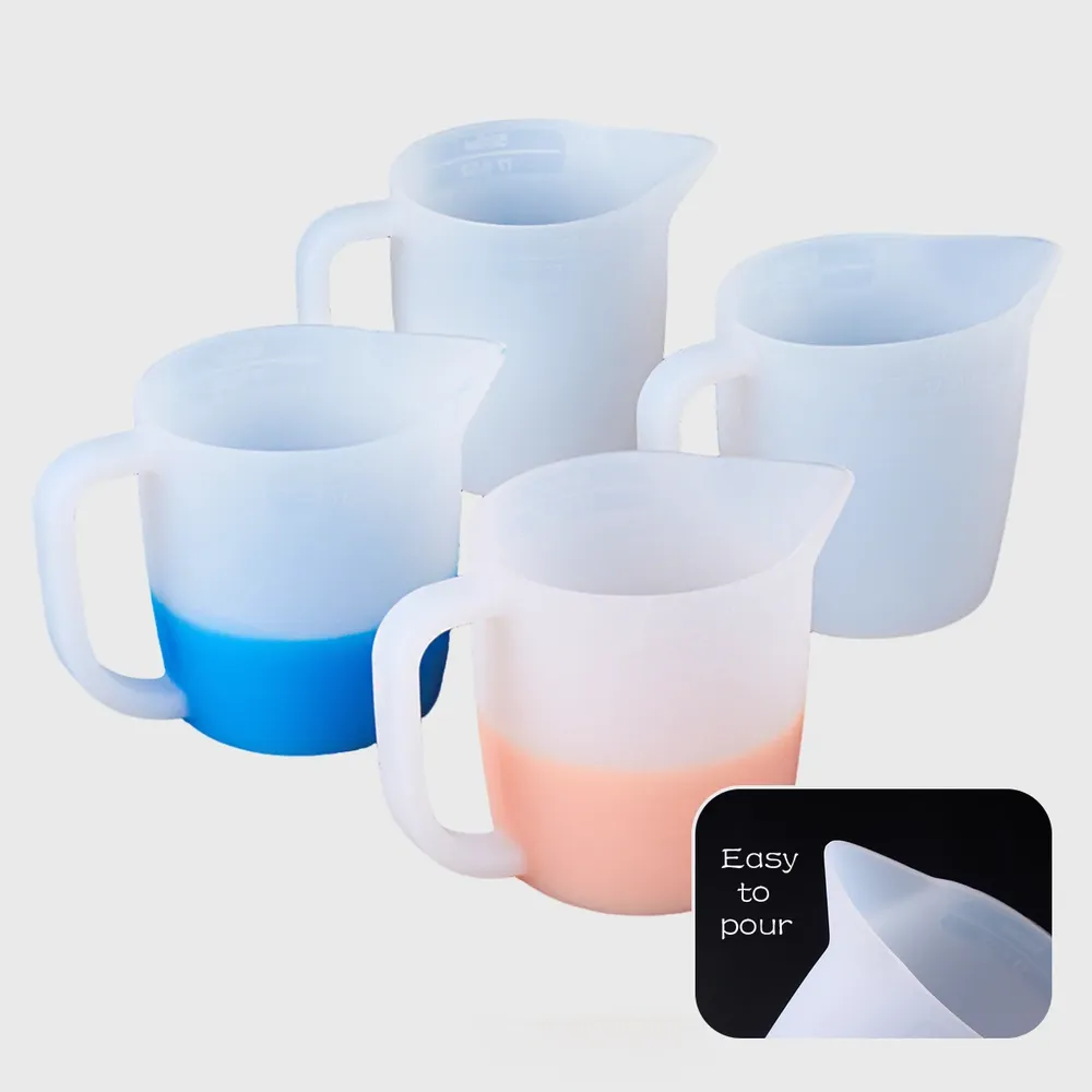 Tasse mesure silicone 500ml avec poignée pour résine époxy