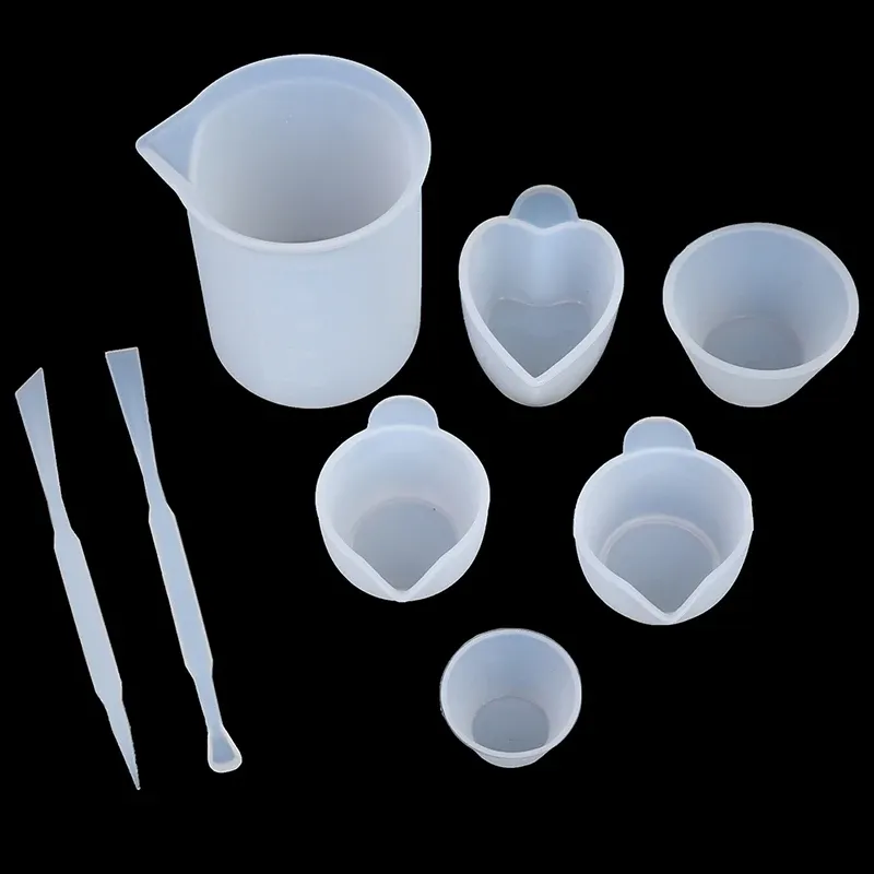 Tasse mesure silicone avec agitateurs pour bijoux résine
