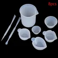 Tasse mesure silicone avec agitateurs pour bijoux résine – Couleur Set