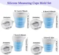 Tasse mesure silicone pliable 50 à 500 ml pour résine – 2
