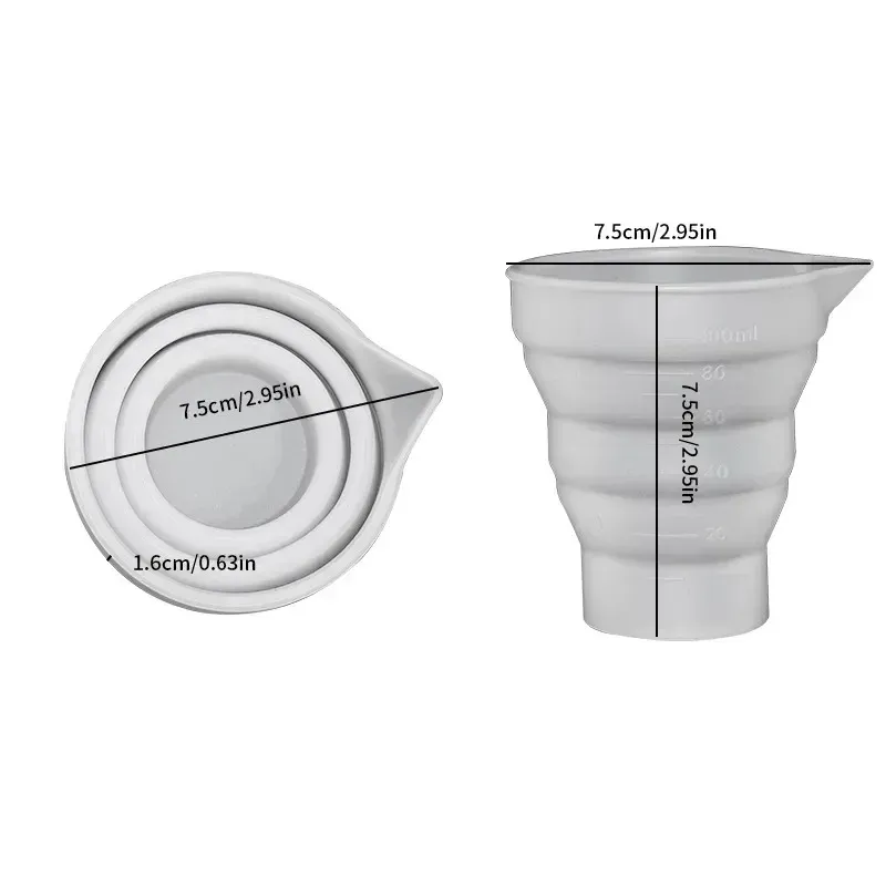 Tasse mesure silicone pliable 50 à 500 ml pour résine