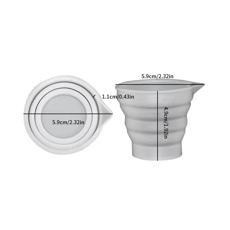 Tasse mesure silicone pliable 50 à 500 ml pour résine