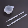 Tasses mélange silicone pour résine époxy et bijoux – Couleur 3Pcs setE