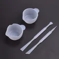 Tasses mélange silicone pour résine époxy et bijoux – Couleur 4Pcs SetDE