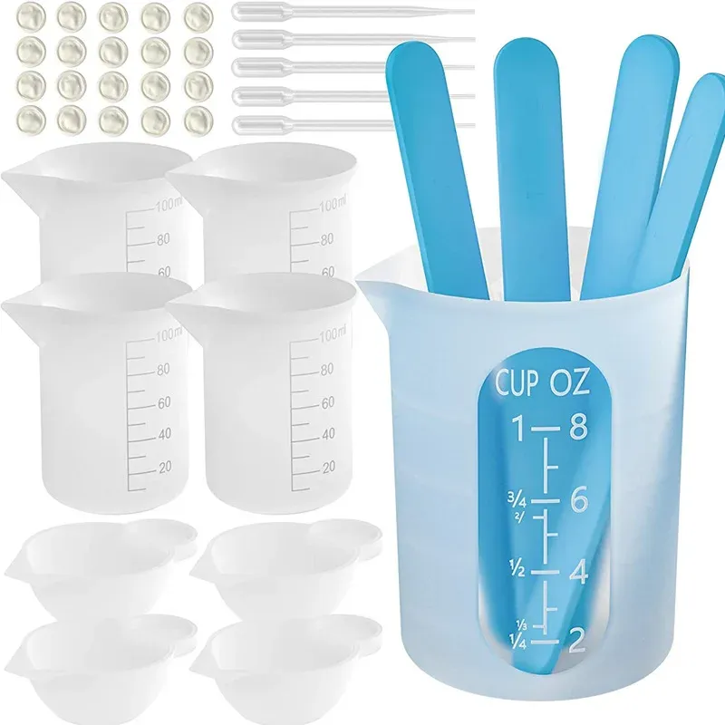 Tasses mélange silicone pour résine époxy et bijoux