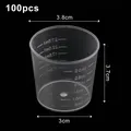 Tasses mesure plastique jetables 20/100 pièces pour résine – Couleur 100pcs cups