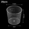 Tasses mesure plastique jetables 20/100 pièces pour résine – Couleur 20pcs cups