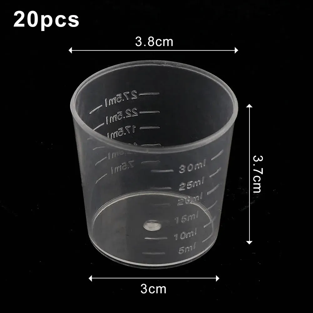 Tasses mesure plastique jetables 20/100 pièces pour résine