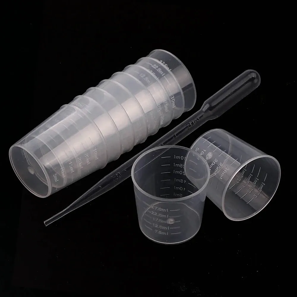 Tasses mesure plastique jetables 20/100 pièces pour résine