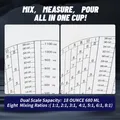 Tasses mesure plastique jetables 680-1370ml avec bâtons – 6