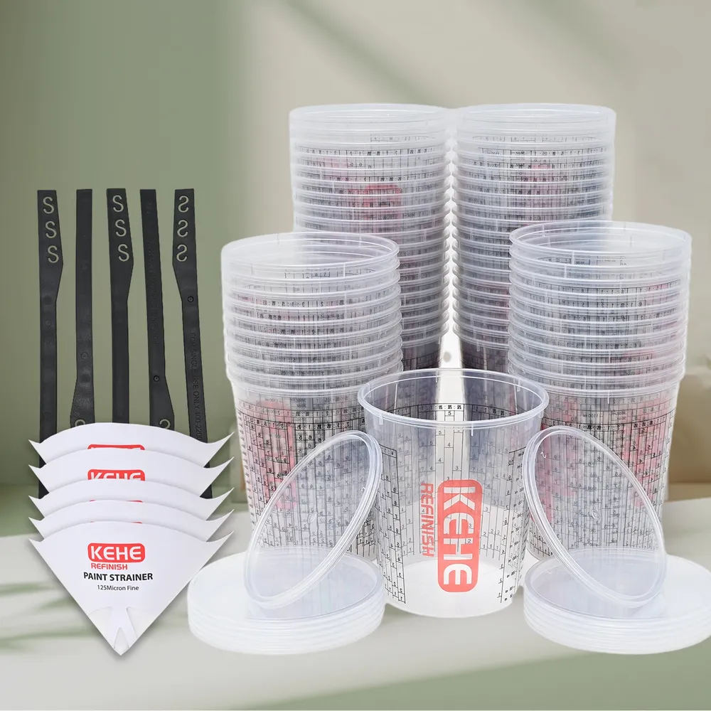 Tasses mesure plastique jetables 680-1370ml avec bâtons