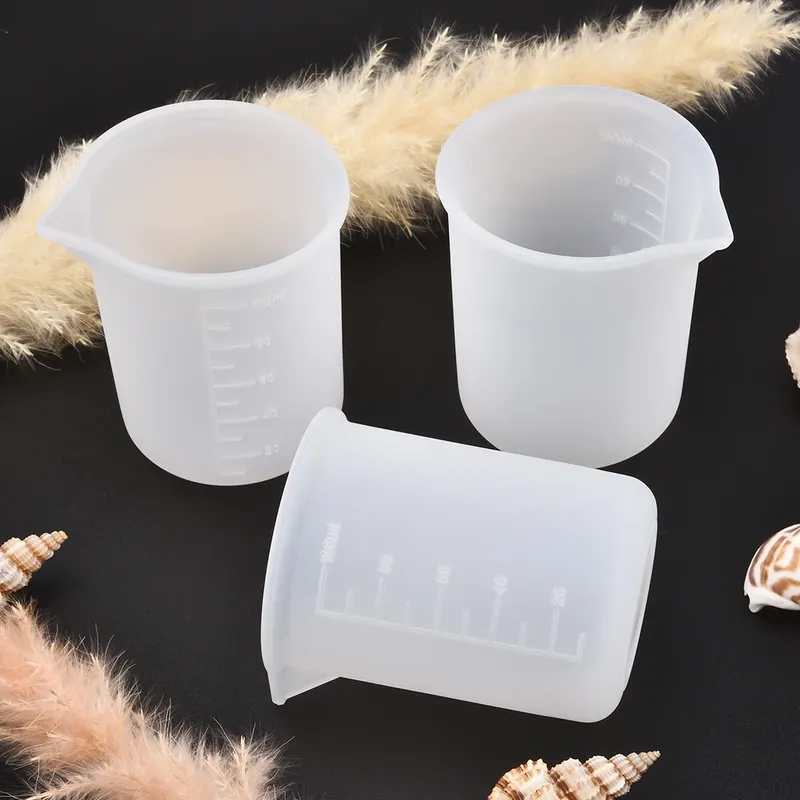 Tasses mesure silicone 100 ml 5 pièces pour résine bijoux