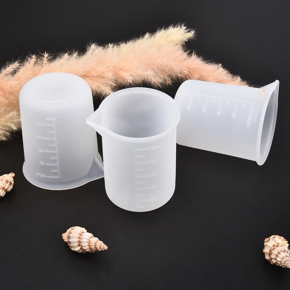 Tasses mesure silicone 100 ml 5 pièces pour résine bijoux